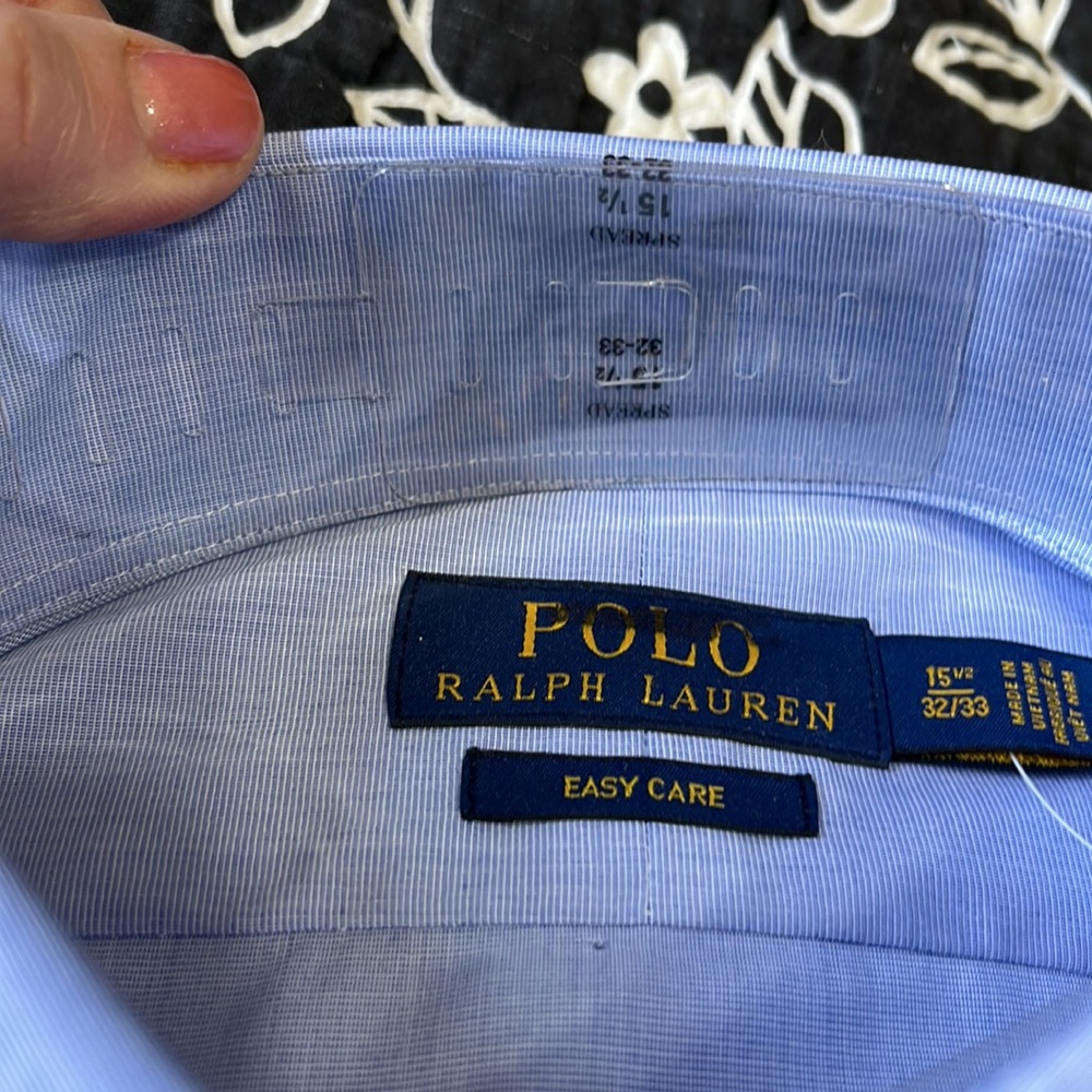 (#247) NWT Mens long sleeve casual shirt by Ralph Lauren Polo. Size 15 1/2-32/33 - Picture 8 of 8
